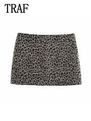 ANIMAL PRINT O NECK SINGLE BREASTED SHORT WOMEN SUIT
