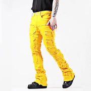 Vintage Punk Style Distressed Ankle Length Denim