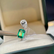 Luxury Trendy Green/White Opening Rings for Women