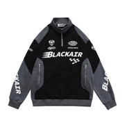 High Quality American Retro Half Zipper Racing Suit