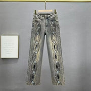 Designer embroidery hign west denim