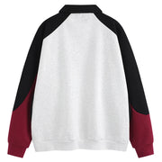 Men Polo Collar Streetwear Sweatshirt