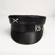 Designer Leather Diamond RB Letter Caps