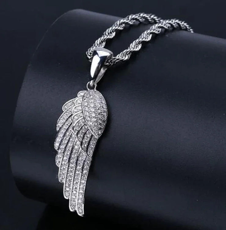 Bling Iced Out Pistol Pendant Submachine Gun Necklace