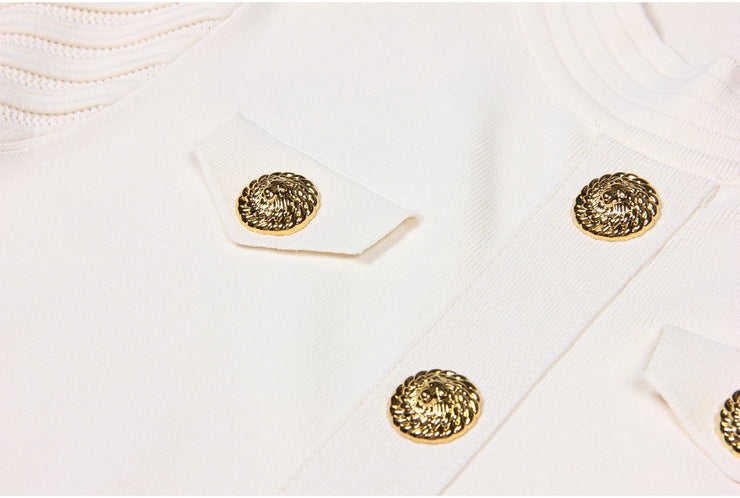 European High-Quality Knitted A-Line Slim Dress