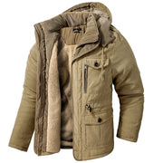 mens warm Outdoor Multi-pocket Windbreaker Jacket