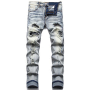 Men's Distressed Stretch Ripped Hip Hop Slim Fit