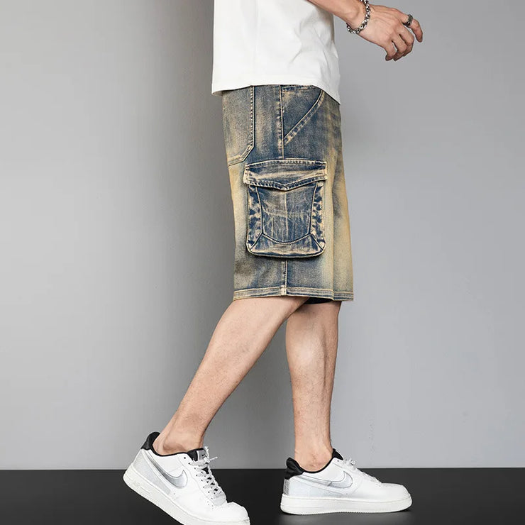 CLASSIC VERSION RETRO POCKET DENIM SHORT