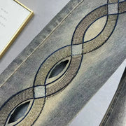 Designer embroidery hign west denim