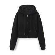 Autumn Women Cropped Cotton Sweatshirt