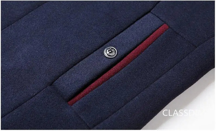 Men Woollen Trench Cashmere Jackets