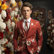 Colorful Flower Pattern Floral Elements 3D Printing Suit