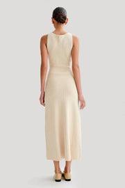 Women's Elegant Knitted Single Breasted Long Dress