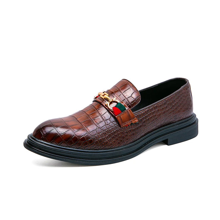 LUXARYBRANDED EMBOSSED COMFORTABLE LOAFERS