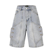 HIGH STREET HIP HOP PUNK DENIM SHORT