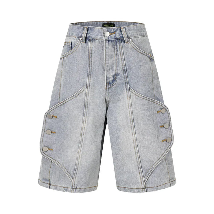HIGH STREET HIP HOP PUNK DENIM SHORT