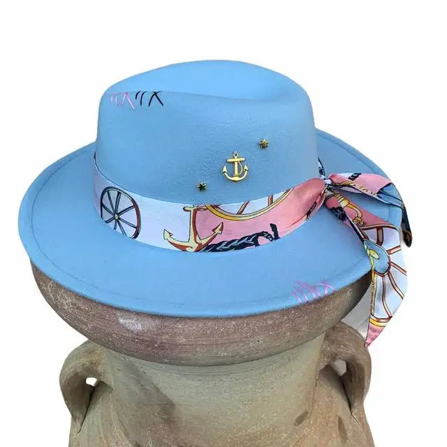 Hand sewn Fedoras adjustable unisex hat