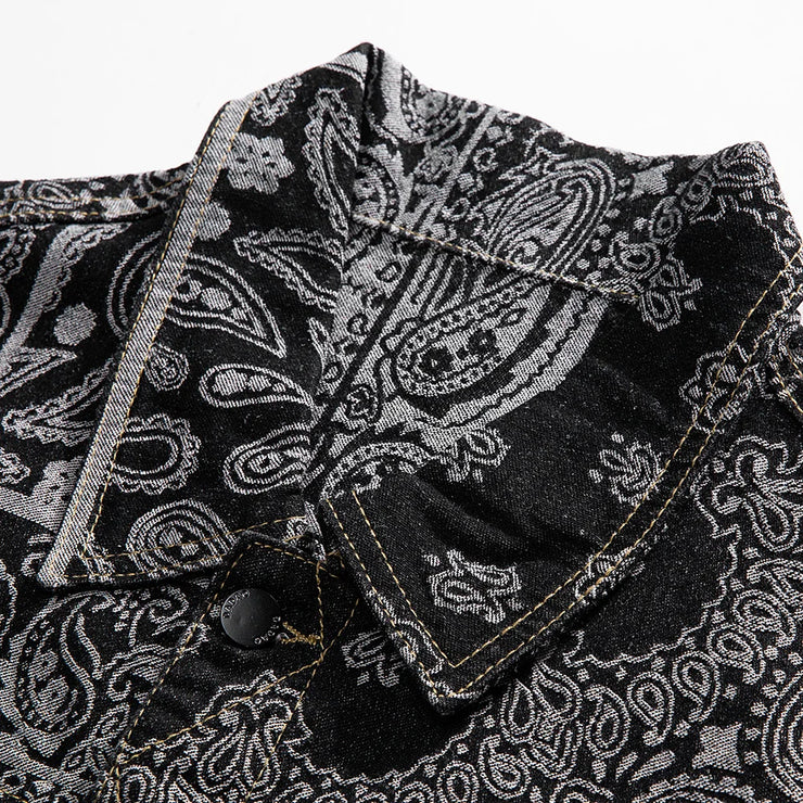 STREETWEAR  PRINTED PATTERN WEAVE  FASHIONABLE COAT
