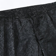 Luxury Black jacquard printed suit for men