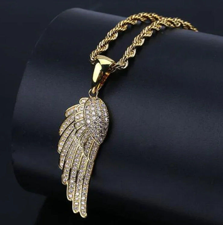 Bling Iced Out Pistol Pendant Submachine Gun Necklace