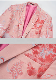 609 Host Emcee Wedding Groomsman Jacquard Two-piece Set