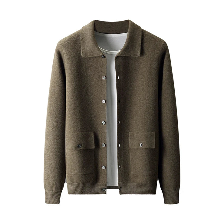 Long Sleeve Knitted Business Casual Wool Sweater