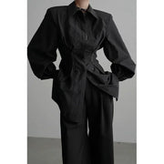 DEEPTOWN BLACK LONG SLEEV SHIRT FOR WOMEN