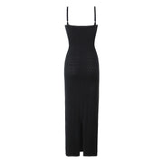 Women's Sexy Hollow Out Knit Sling Midi Dress