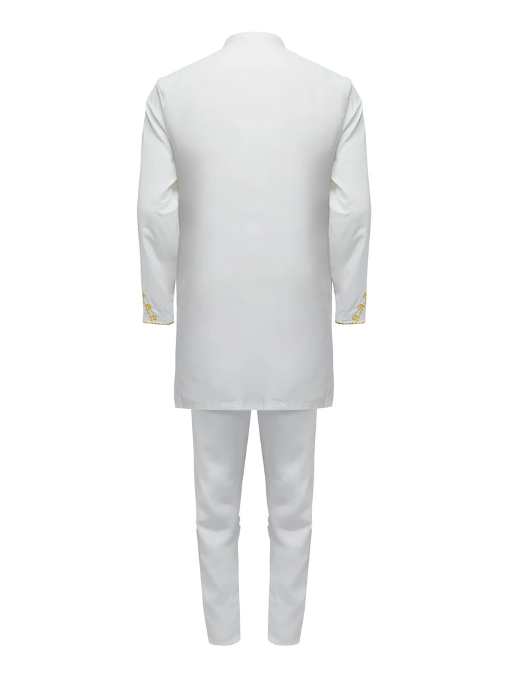 African embroidery men Outfit dashiki white Kaftan