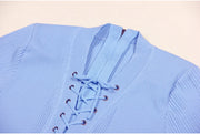 Designer Sexy V-neck Short Sleeved Slim Dress