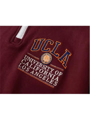 Vintage Half Open Collar Long Sleeves Pullover Sweatshirt