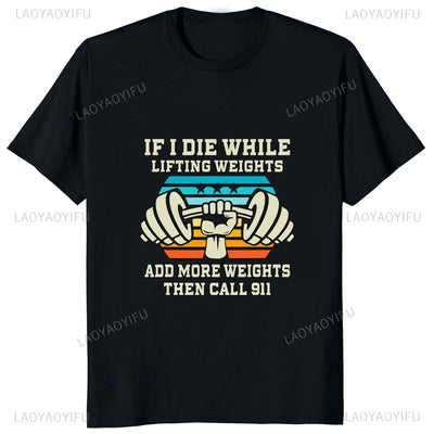 WEIGHTS WITH QUOTE  DESIGNED PRINTED T-SHIRT