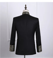 Luxury Gold Floral Embroidery  Suit for men