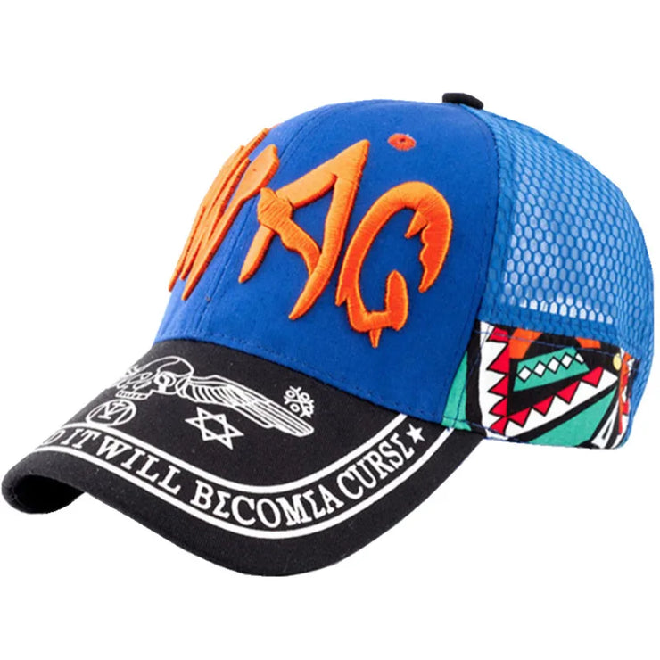 Parent-Child Cartoon Embroidery Letter SunShade Baseball Cap