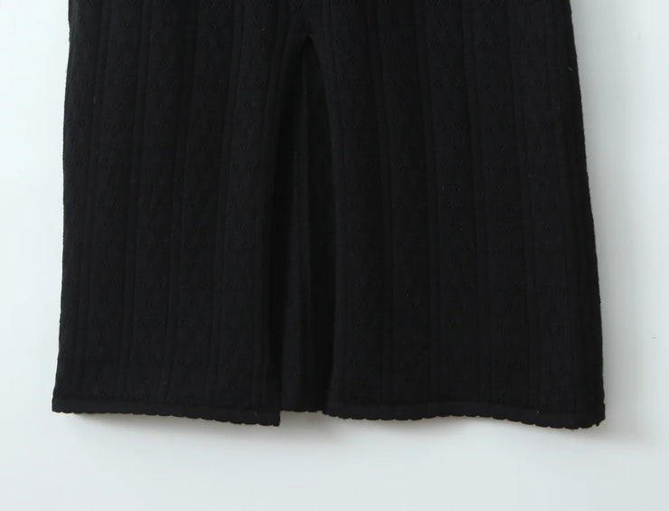 Women's Sexy Hollow Out Knit Sling Midi Dress
