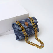 DESIGNER RETRO EAGLE HEAD CROSSBODY DENIM STYLE MESSENGER BAG