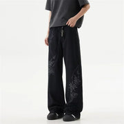 New Goth Vintage streetwear Embroidered Baggy Jeans
