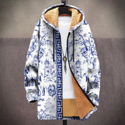 White porcelain art  graphic design  printed thick jacket