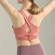 WOMENS SOLID ATHLETIC YOGA CROP TOP