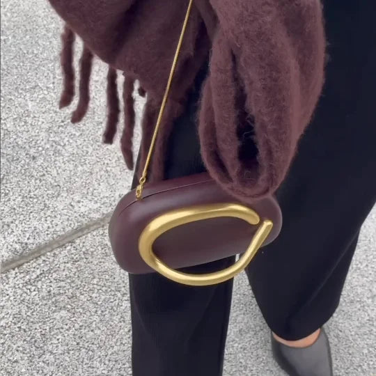 Luxury Gold metal Closure Clutch Bag