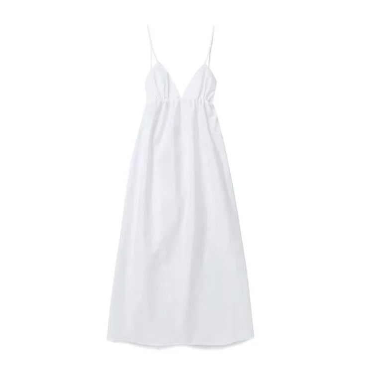 Women's Pull Over Backless Midi Dress