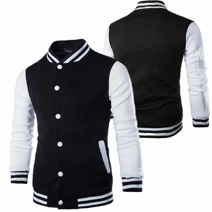 Slim Fit College Varsity Jacket for Men