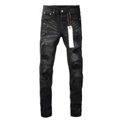 High Quality  American High Street Ripped Patch Trend Denim