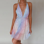 LUXARY SLEEVLESS BACKLESS CLUB WEAR SKIRT