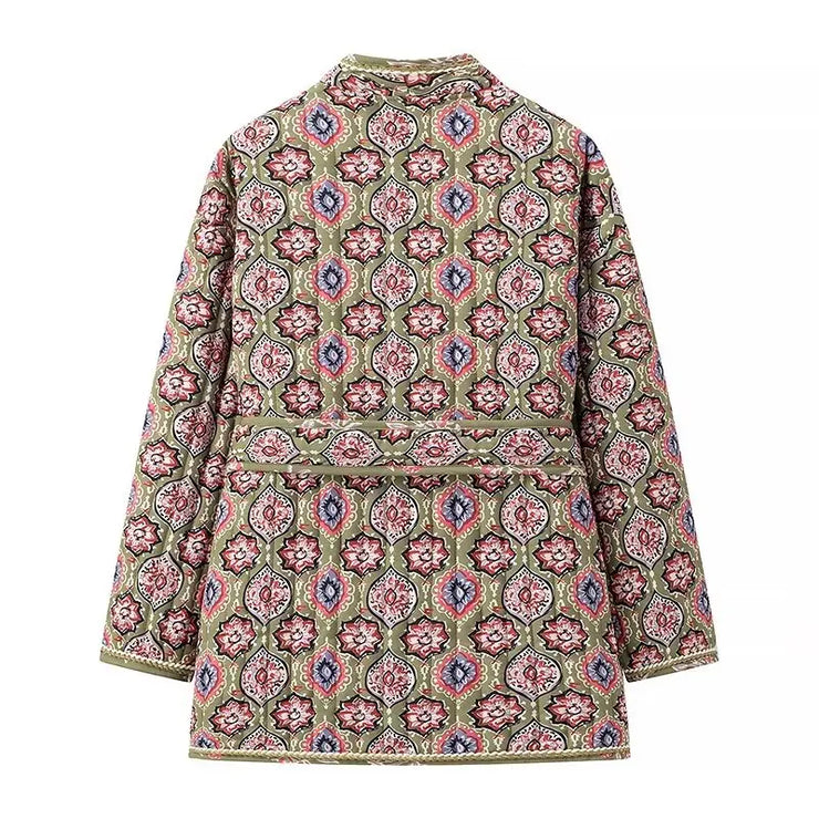 TRIBAL ETHNIC PRINT THICK FASHIONABLE JACKET