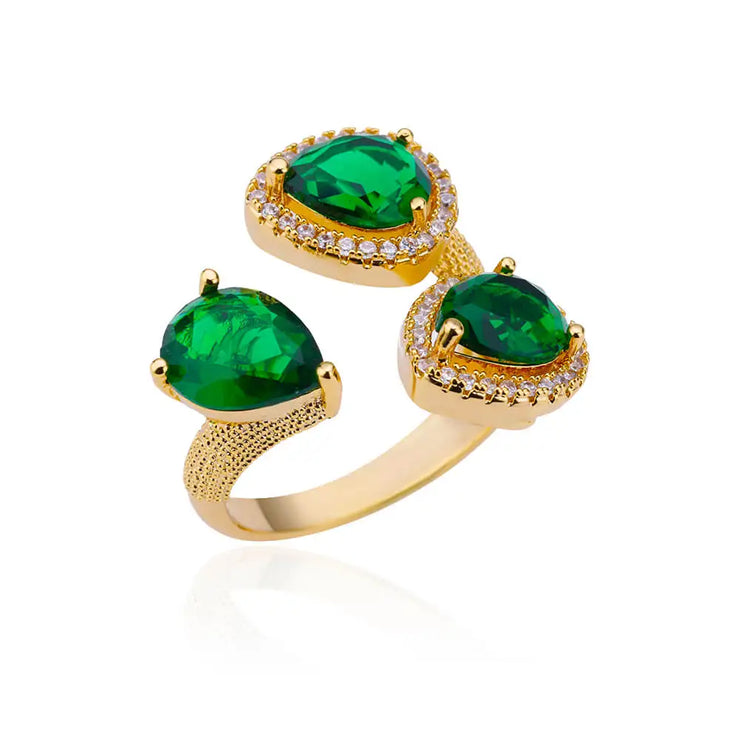 Cubic Green Three-Layer Ring