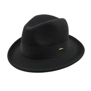 Retro Feather Fedoras Felt Wide Brim Jazz Cap