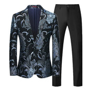 Luxury partywear Slim Fit Jacquard Blazer and Pants