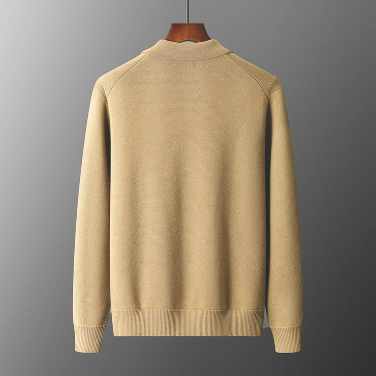 Long Sleeve Knitted Business Casual Wool Sweater