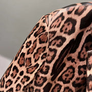 LUXARY PEOPARD PRINTED LEATHER JACKET FOR WOMEN